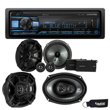 Alpine UTE-73BT BT Receiver No CD Kicker 43CSS654 6.5" 43CSC6934 6x9" Speakers
