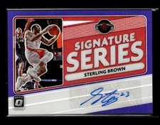 2020-21 Donruss Optic #SS-STB Sterling Brown Signature Series Purple AUTO