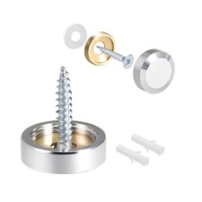 Mirror Screws Decorative Cap Cover Nails Polished Stainless Steel 20mm 8pcs