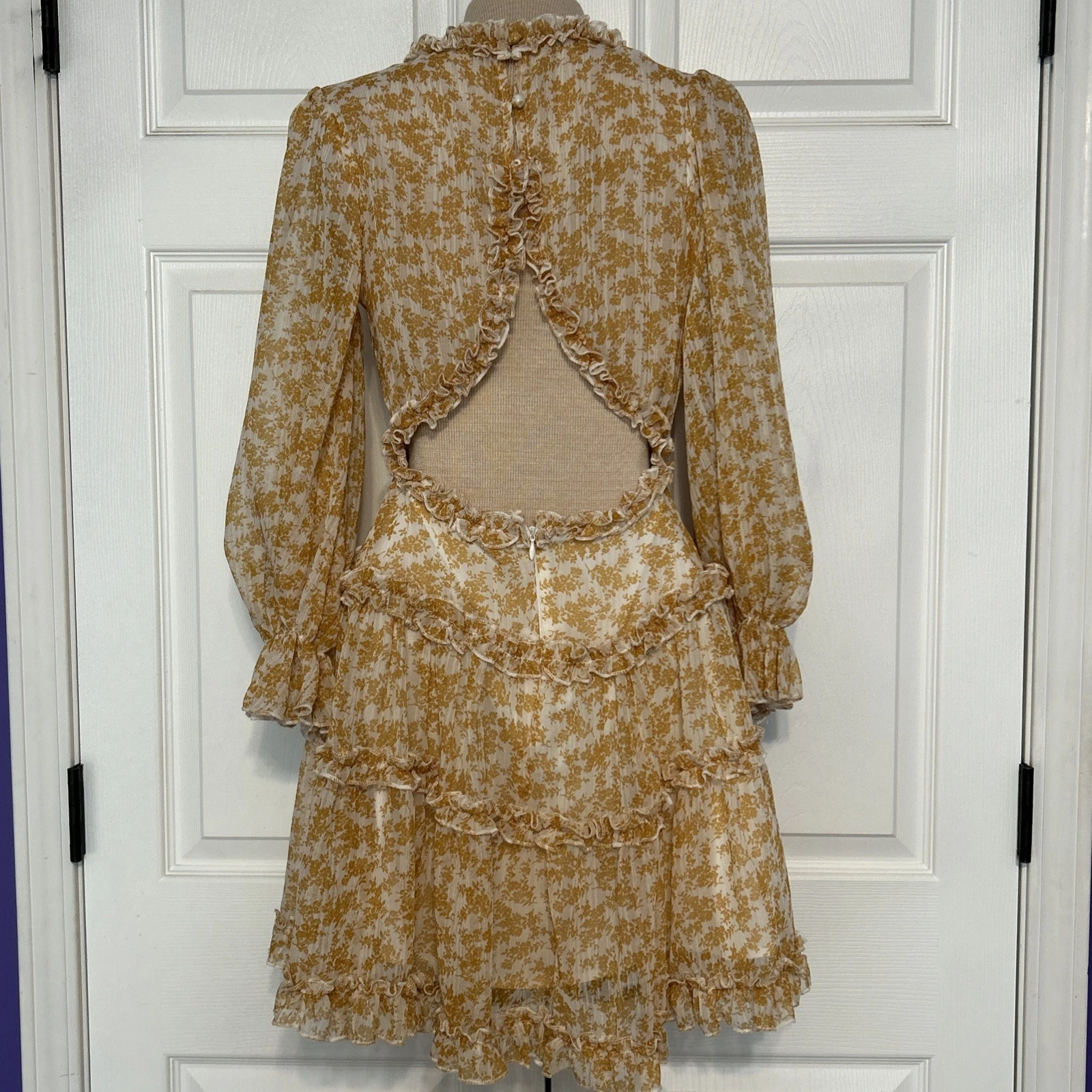 UNDERCOVER Abito Saints+Secrets Spring Fling donna S floreale chiffon con volant boho femminile