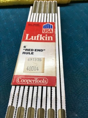 Vintage Lufkin 066F 6-Flat Read Wood Folding Rule