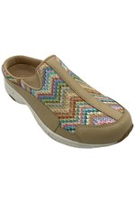 Easy Spirit Women's Traveltime Slip-On Mules Tan/Multi/Raffia