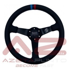 volante sportivo calice universale da corsa per auto eco pelle 3 razze 350mm