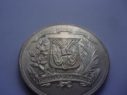 18SCS41 Dominikanische Republik 1974 ein Silber Peso - Bild 6 von 10