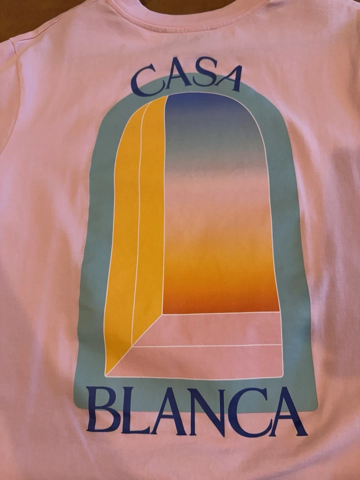 New Without Tags - Pink Men’s Casablanca T-shirt Size L - MSRP $300.00 - Image 2 of 4