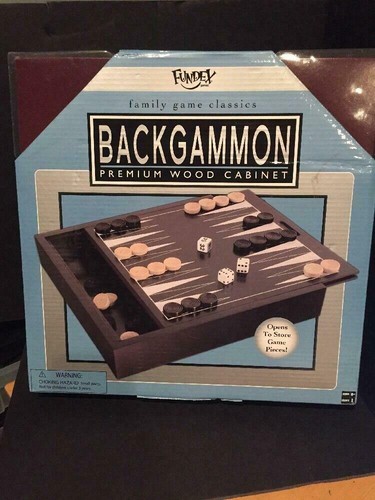 Backgammon With Premium Wood Cabinet By Fundex NEW - Picture 4 of 4