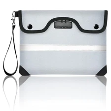 6200°F Fireproof Document Bag with Lock 11.4 x 8.3 Inch Fire Proof Bag for Do...