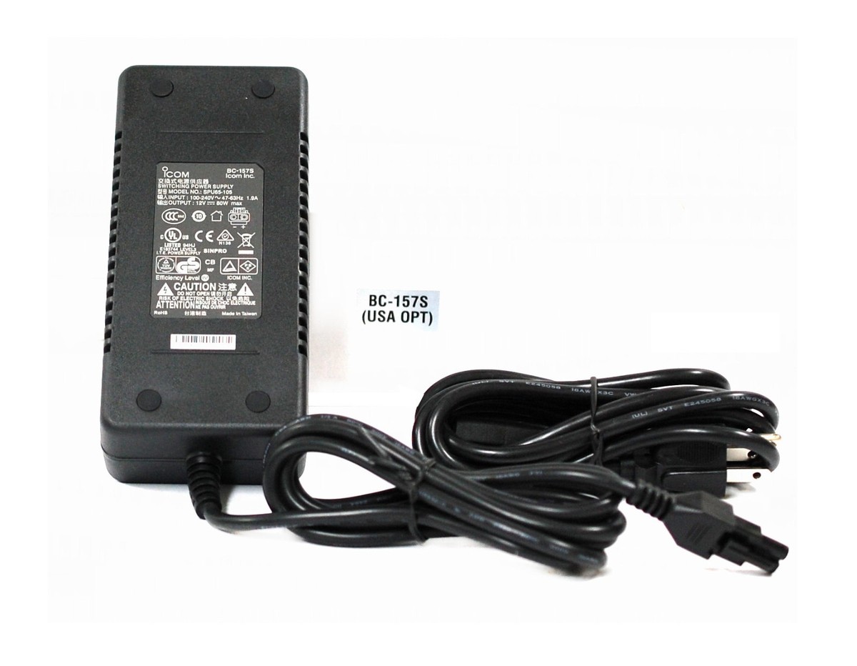 NEW ICOM BC-157S/BC-157 100-240V Power Supply Adapter for BC-121