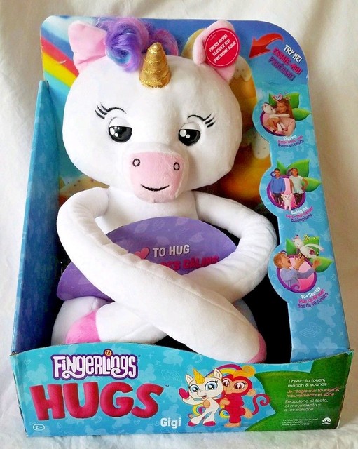 WowWee Fingerlings Hugs Gigi Unicorn Interactive Plush Toy White for