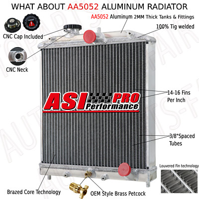 3 Row Aluminum Radiator For 1992-2000 Honda CIVIC EG EK DEL SOL INTEGRA B16 B18.