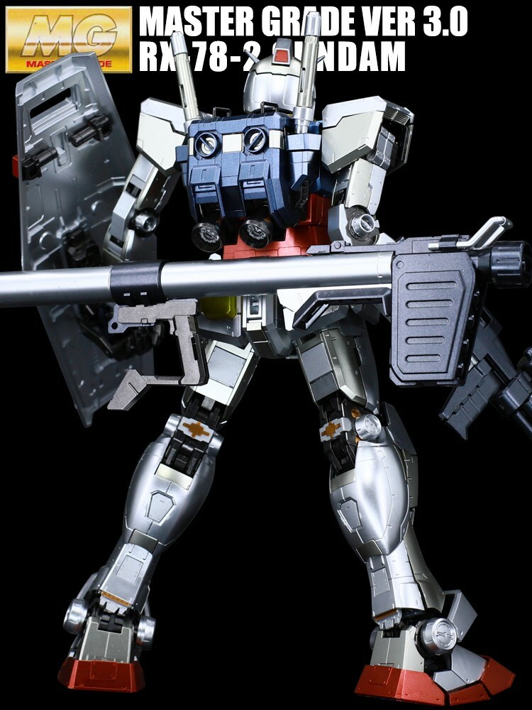 NEW Bandai Gundam RX78 V3.0 metallic coating Custom MG 1/100