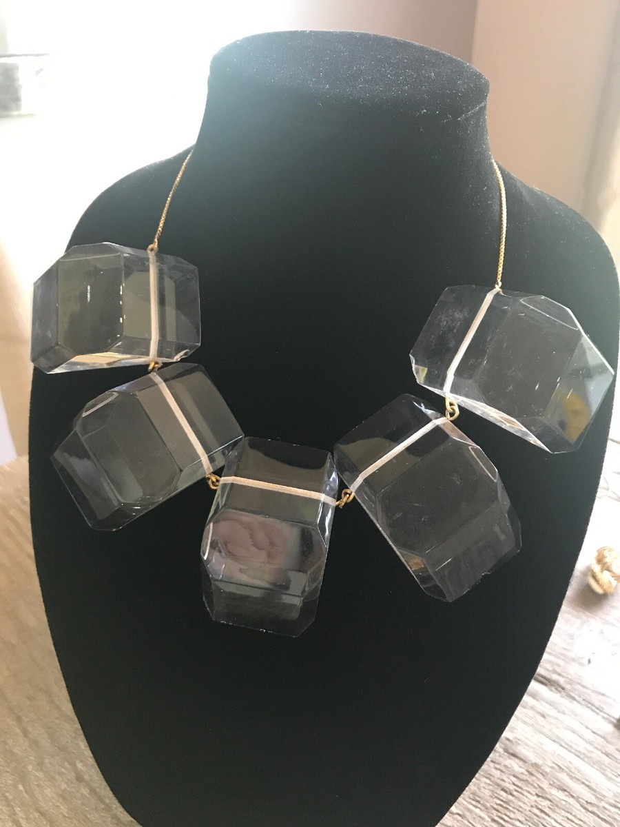 $955 Stella McCartney Faceted Clear Plexiglass Iceberg Statement