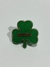 MDA Shamrock Green Clover Plastic Lapel Pin Muscular Dystrophy Association