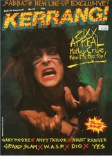 Kerrang Magazine July 26 1984 Motley Crue Metallica WASP DIO Duran Yes Malice