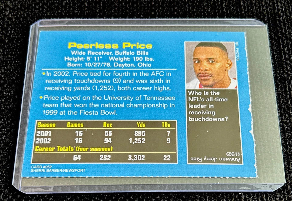 PEERLESS PRICE RARE SPORTS ILLUSTRATED FOR KIDS SI 2003 BUFFALO BILLS - Image 2 of 2