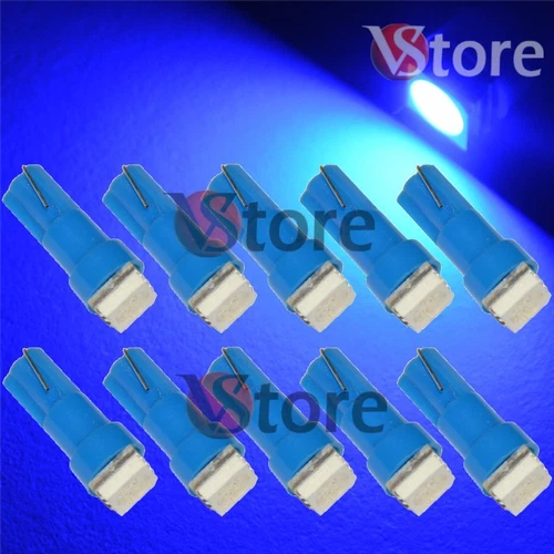10 LED T5 SMD Blue Lamps Bulbs Lights Position for Angel Eyes Headlights Frame W5