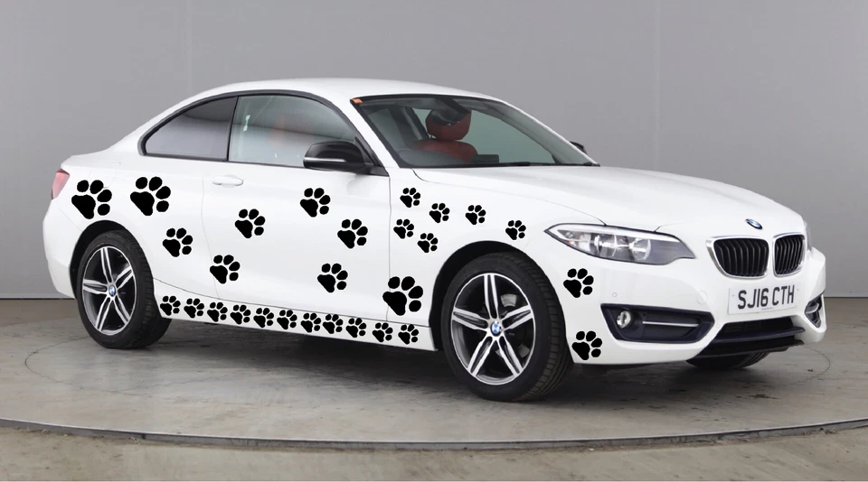 x76 Dog Paw Print Wall Stickers Transfer Graphic Canine Home Art Decor UK - Image 2 of 4