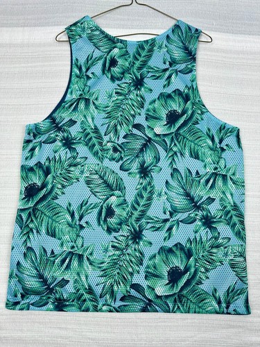 Target - Original Use - Men's Tropical Mesh Tank Top - Banner Blue/ Green - Picture 3 of 3
