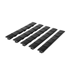 5 Pack Protective Black Slim Profile Rubber Covers Fits M-LOK MLOK Rail Slots