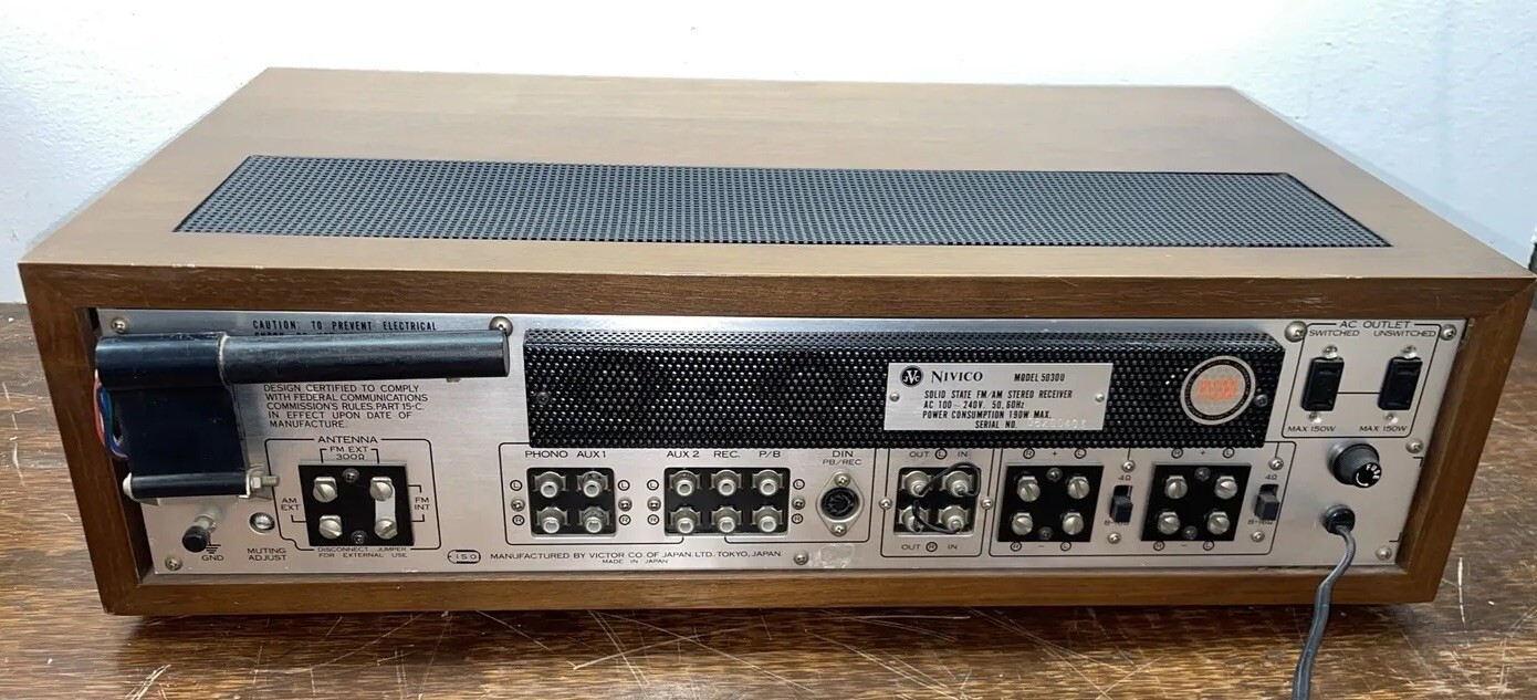 Nivico JVC VICTOR 5030U Solid State Fm/Am Stereo Receiver W/ Box & Manual NICE eBay