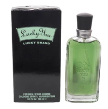 LUCKY YOU Cologne by Lucky Brand 3.4 oz edt Spray Men BRAND NEW CUT TOP
