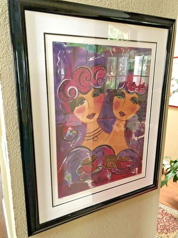 BIERMAN, BARBARA KATZ NOVIAS LITOGRAFÍA FIRMADA #23/400 MARCO LACADO NEGRO Foto 4 de 4