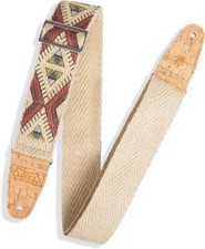 Levy's 2" Wide Vegan Hemp Webbing Guitar Strap; Tribal Pattern