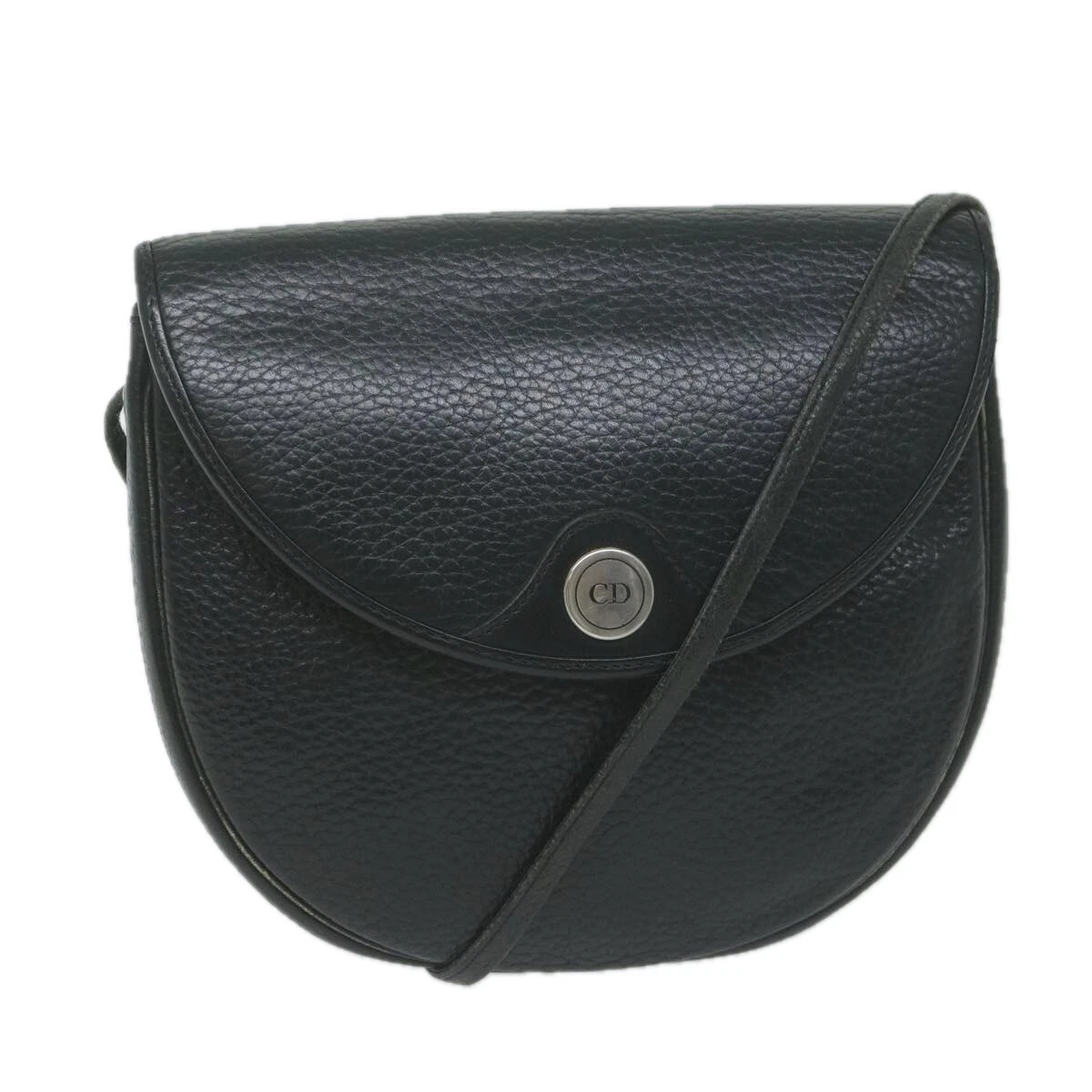 Sac bandoulière Dior en cuir noir authentique
