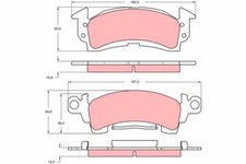 TRW GDB742 Brake Pad Set, disc brake for ,BUICK,CADILLAC,CHEVROLET,JEEP