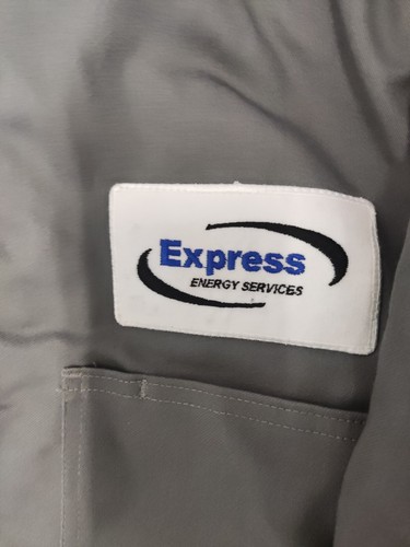 Big Bill Twill Quilted Coverall Sz M Regular R50 FR Gray Logo Express E S - Picture 2 of 7