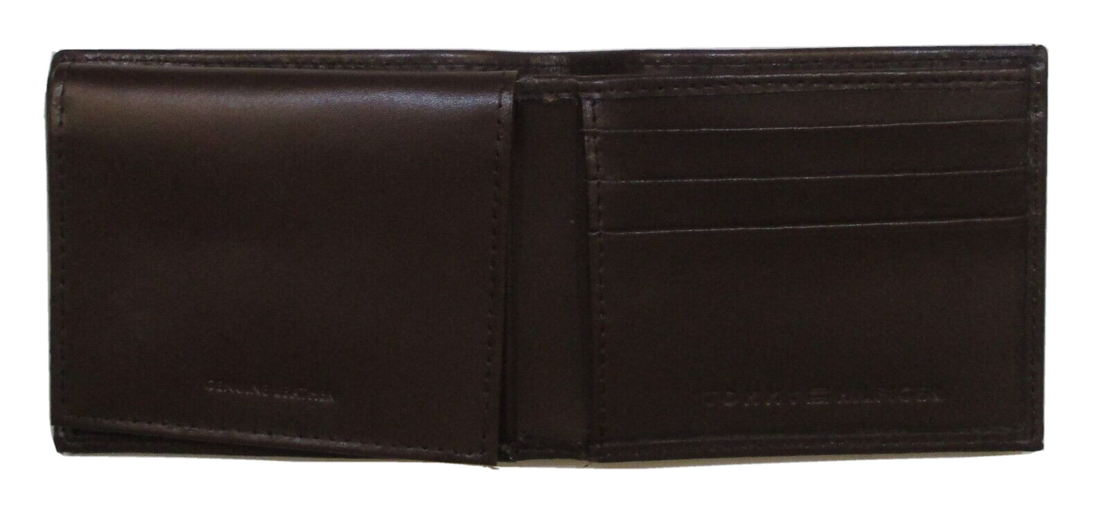 AUTHENTIC TOMMY HILFIGER MENS  BROWN LEATHER PASSCASE BIFOLD WALLET IN GIFT BOX image 4