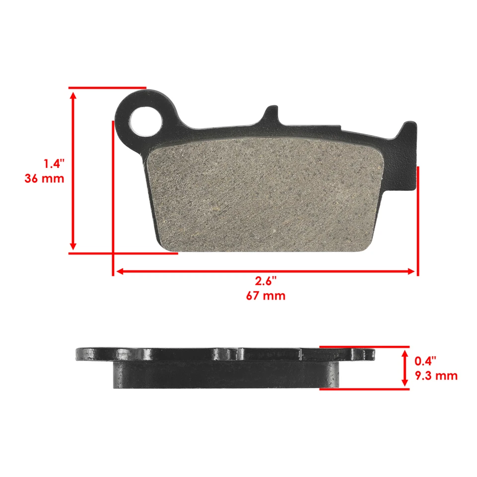 Caltric Front and Rear Brake Pads for Suzuki RMZ250 RM-Z250 2004-2024 - Image 2 of 4