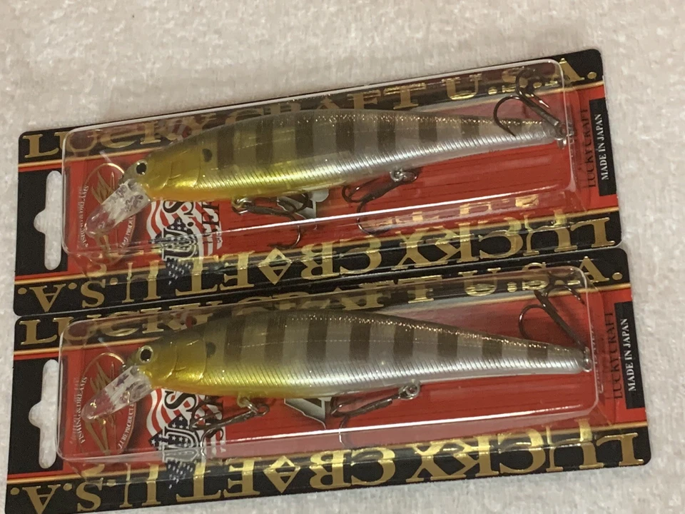 (LOTE DE 2) PUNTERO LUCKY CRAFT 128SP 1oz. FLAKE FLAKE GOLDEN SUNFISH NIP 128 SP Foto 2 de 4