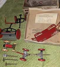 1916 ANIMATE BABY HAYMAKER Tin Toy Farm Playset Tractor  In Box