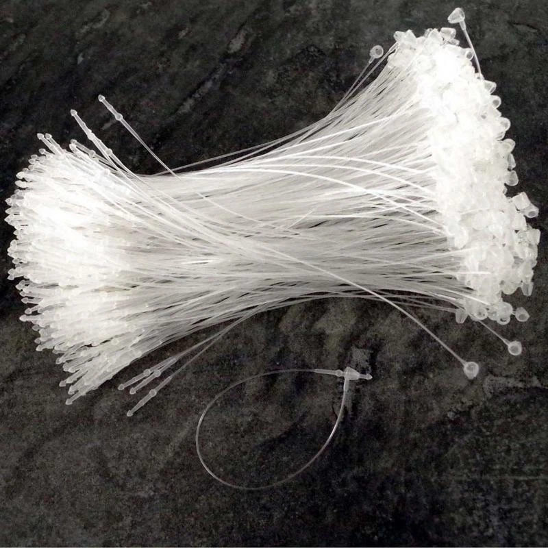 PLASTIC LOOP LOCKS SNAP HOOK FASTENER TAGGING CRAFT TIES SECURITY TAG 7" 1000