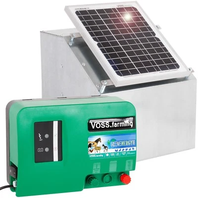 Weidezaungerät Solar 12W Batterie Batteriegerät Solarsystem Weidezaun Gerät