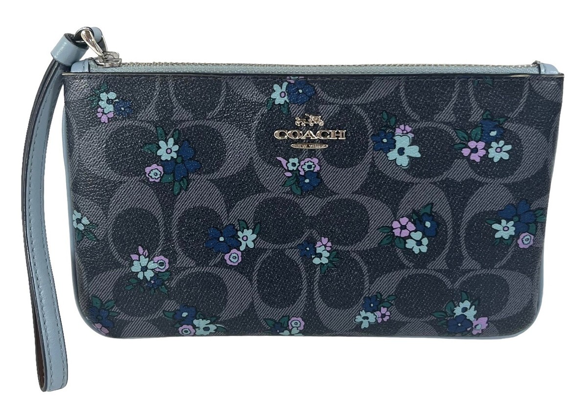coach Signature Flower Accessory Pouch
