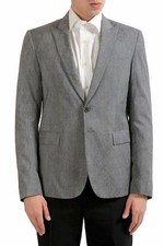Just Cavalli Men's 100 Wool Gray Two Button Blazer Sport Coat US 38 IT 48