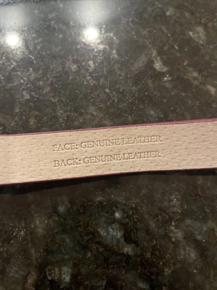 Cinturón elástico de cuero White House Black Market 3/4" en púrpura, grande, ¡nuevo! Foto 4 de 4