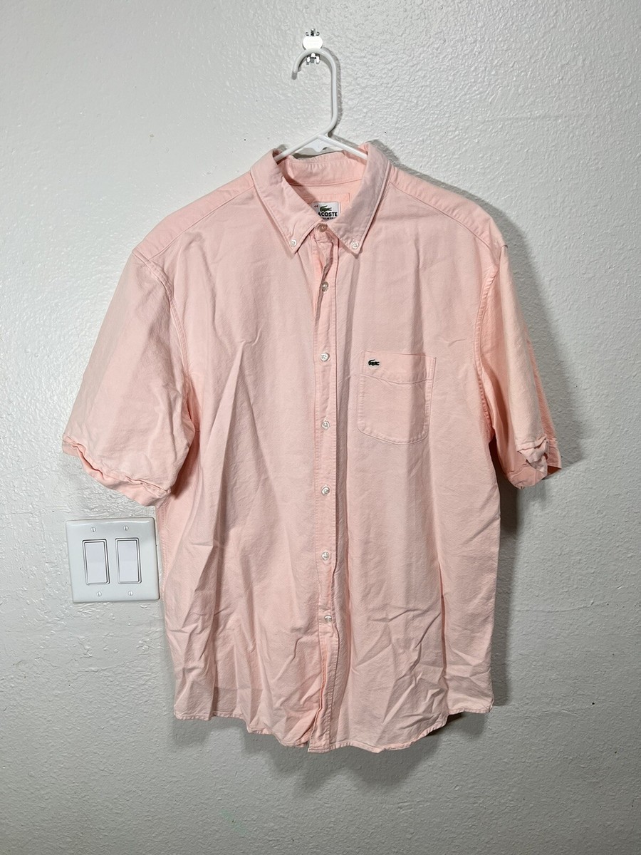 Lacoste Mens Short Sleeve Regular Fit Cotton Button Down Shirt