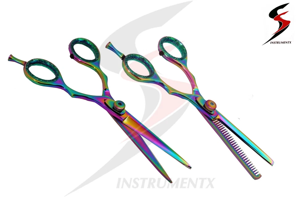 SS INSTRUMENTX Titanium Hairdressing Scissors Barber Scissor Salon Hair Cutting Razor Sharp SS