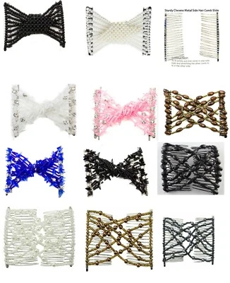 MYTOPTRENDZ COLLECTION [UK SELLER] Stretchy Beaded Hair Comb Swinky Easy Magic Beads Double Hair Comb {UK SELLER}