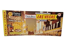 10 Colorful Fabulous Strip Souvenir Las Vegas Postcard  Album Vintage JJP24