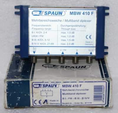 SPAUN MBW410F Multiband Diplexer Best.-Nr.: 871110