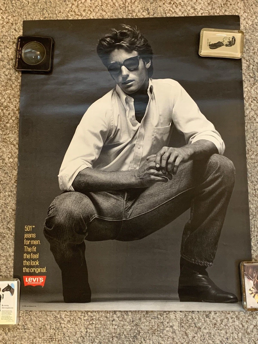 Original Levi 501&#039;s Men Store Display Poster 29x22 Levi&#039;s | eBay