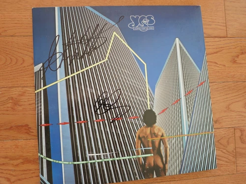 Yes band signed LP coa + Proof! Rick Wakeman Alan White autographed album
