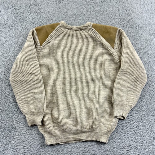 Vintage Wanderpullover Herren groß beige Wolle wattiert Commando Strick 80er Pulli - Bild 8 von 10