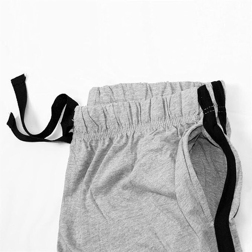 Adults Nightwear Side Stripes Loungewear Bottom Drawstring Pajama Mens PJ Shorts - 第 12/16 張圖片