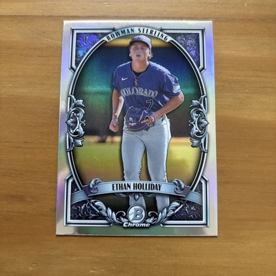 2026 Bowman Baseball Bowman Sterling Insert Refractor Ethan Holliday #BST-11