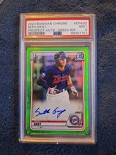 2020 Bowman Chrome - Prospect Autographs Seth Gray #CPA-SG Green Refractor...